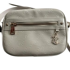 Juicy Couture Cream Crossbody Bag with Embossed Logo, NWT